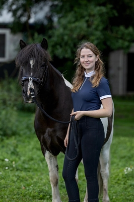 CATAGO Nice kortærmet stævnebluse - Navy